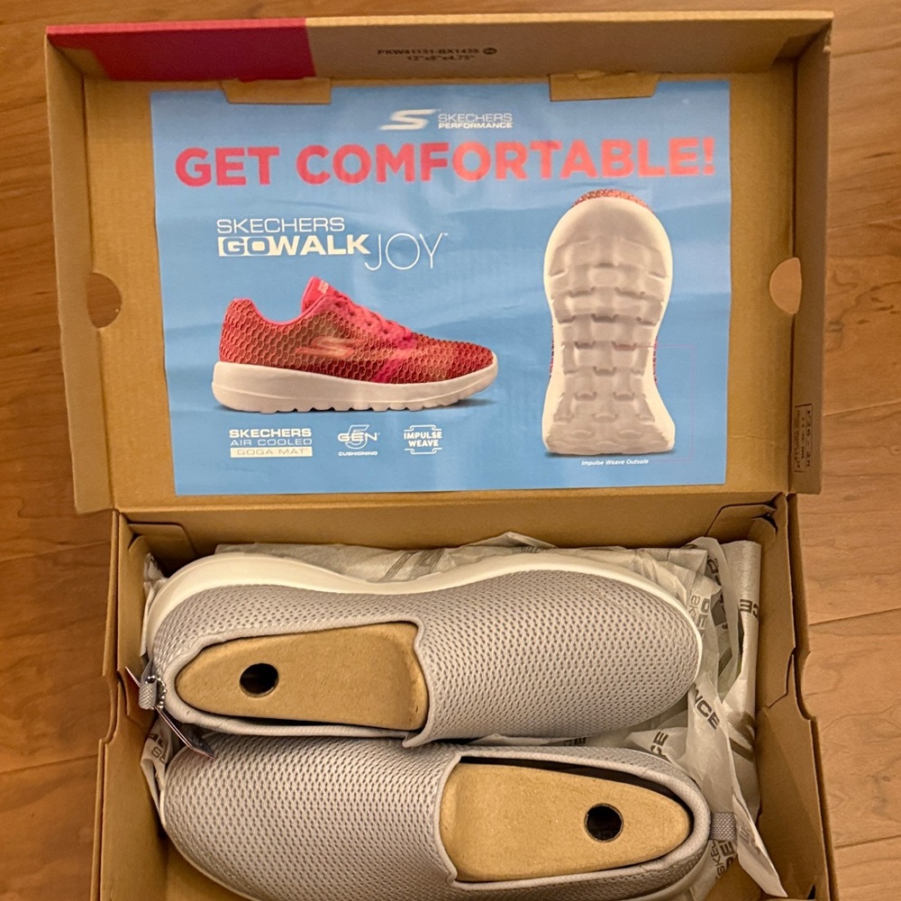 Skechers Women's Go Walk Joy Cushioning Sneakers Beige color